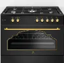 Cocina de Gas Alpha VULCANO GOLD-90 Rustica. Encendido automático y temporizador en horno